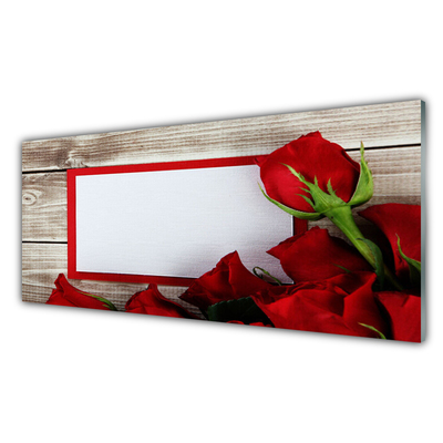 Glasbild aus Plexiglas® Rosen Pflanzen