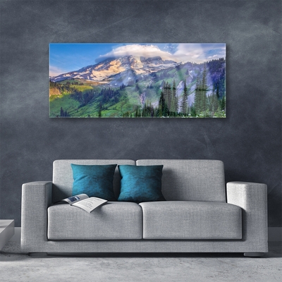 Glasbild aus Plexiglas® Gebirge Wald Landschaft