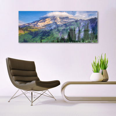 Glasbild aus Plexiglas® Gebirge Wald Landschaft