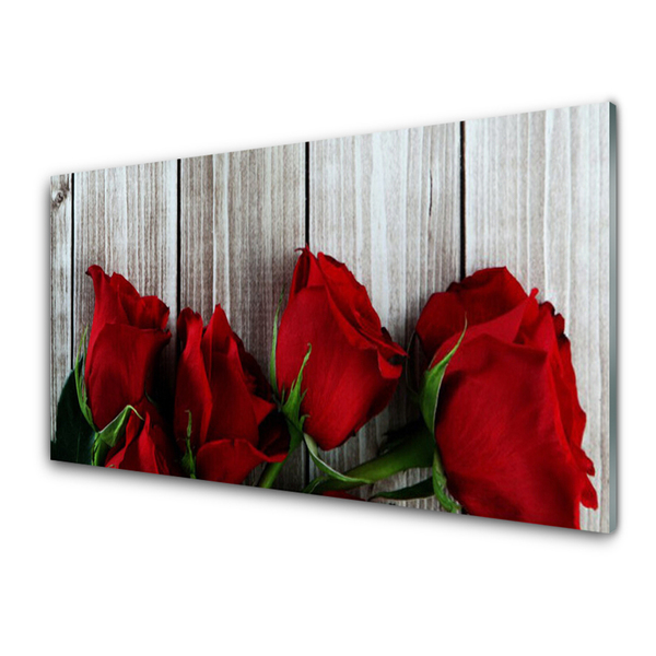 Glasbild aus Plexiglas® Rosen Pflanzen