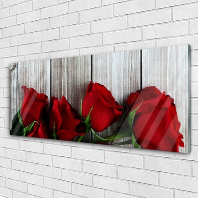 Glasbild aus Plexiglas® Rosen Pflanzen