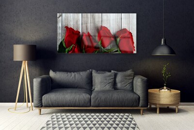 Glasbild aus Plexiglas® Rosen Pflanzen