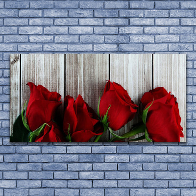 Glasbild aus Plexiglas® Rosen Pflanzen