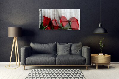 Glasbild aus Plexiglas® Rosen Pflanzen