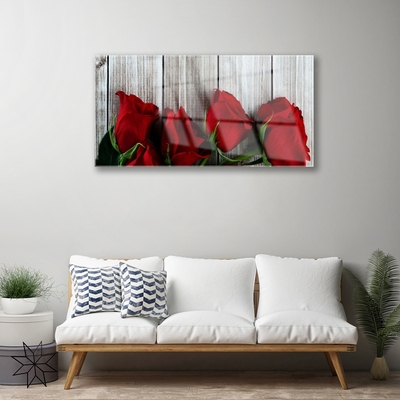 Glasbild aus Plexiglas® Rosen Pflanzen