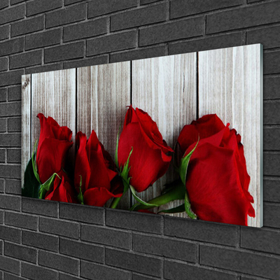 Glasbild aus Plexiglas® Rosen Pflanzen