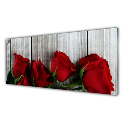 Glasbild aus Plexiglas® Rosen Pflanzen