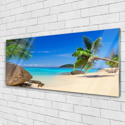 Glasbild aus Plexiglas® Strand Meer Steine Landschaft