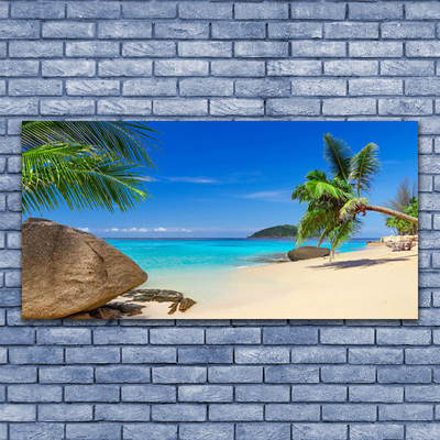 Glasbild aus Plexiglas® Strand Meer Steine Landschaft