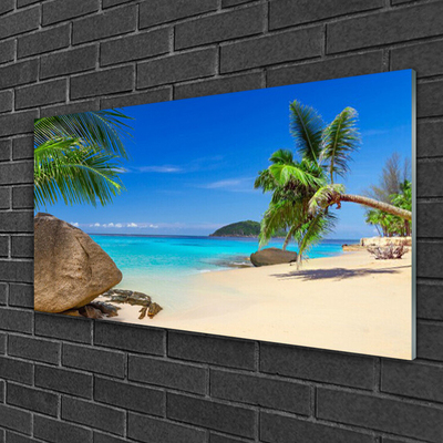 Glasbild aus Plexiglas® Strand Meer Steine Landschaft