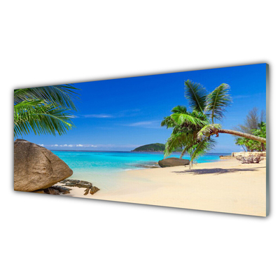 Glasbild aus Plexiglas® Strand Meer Steine Landschaft