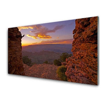 Glasbild aus Plexiglas® Felsen Landschaft