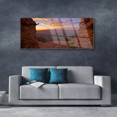 Glasbild aus Plexiglas® Felsen Landschaft