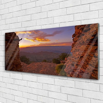 Glasbild aus Plexiglas® Felsen Landschaft