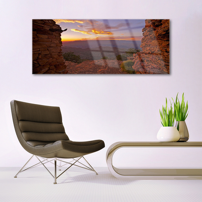 Glasbild aus Plexiglas® Felsen Landschaft