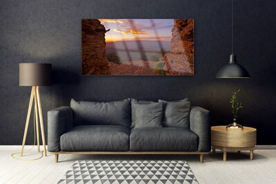 Glasbild aus Plexiglas® Felsen Landschaft