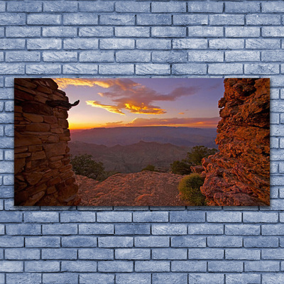 Glasbild aus Plexiglas® Felsen Landschaft