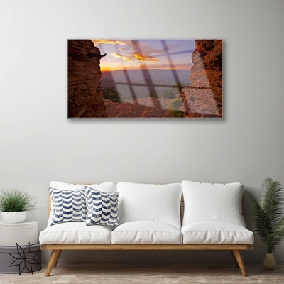 Glasbild aus Plexiglas® Felsen Landschaft