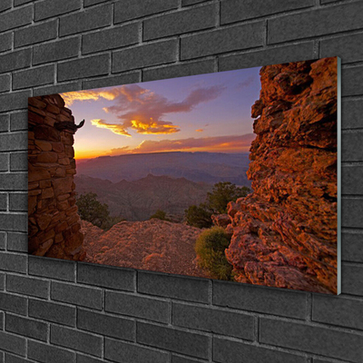 Glasbild aus Plexiglas® Felsen Landschaft