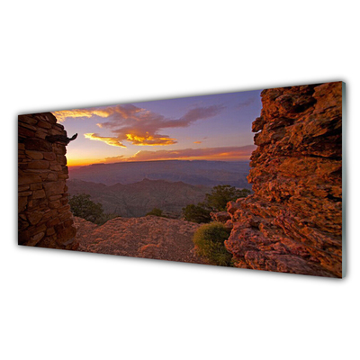 Glasbild aus Plexiglas® Felsen Landschaft