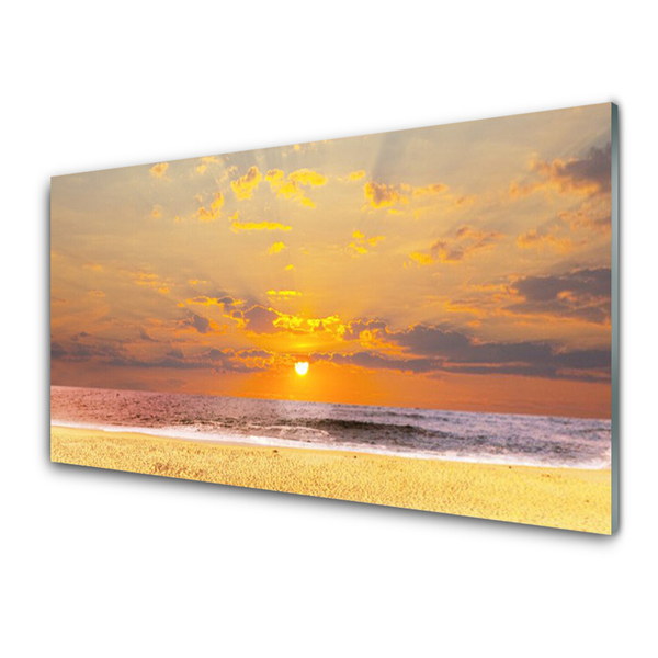 Glasbild aus Plexiglas® Meer Strand Sonne Landschaft