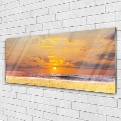 Glasbild aus Plexiglas® Meer Strand Sonne Landschaft