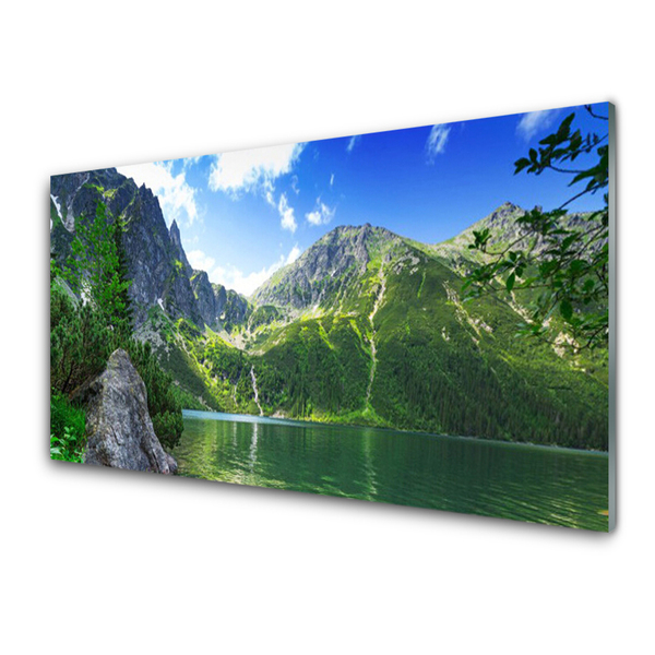 Glasbild aus Plexiglas® Gebirge See Natur