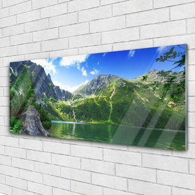 Glasbild aus Plexiglas® Gebirge See Natur