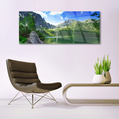 Glasbild aus Plexiglas® Gebirge See Natur