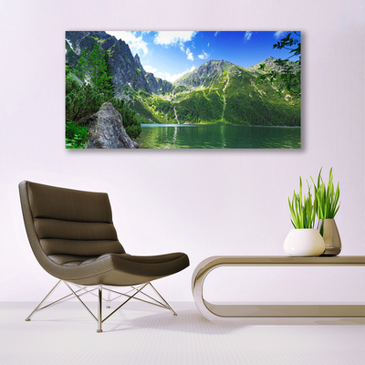 Glasbild aus Plexiglas® Gebirge See Natur