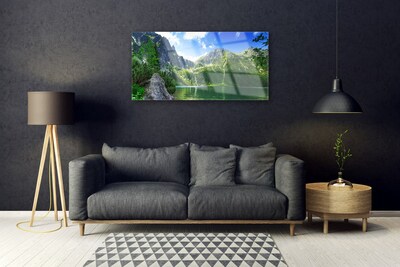 Glasbild aus Plexiglas® Gebirge See Natur