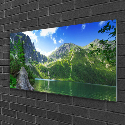 Glasbild aus Plexiglas® Gebirge See Natur