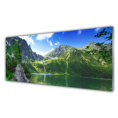 Glasbild aus Plexiglas® Gebirge See Natur