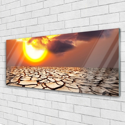 Glasbild aus Plexiglas® Sonne Wüste Landschaft