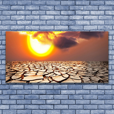 Glasbild aus Plexiglas® Sonne Wüste Landschaft