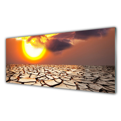 Glasbild aus Plexiglas® Sonne Wüste Landschaft