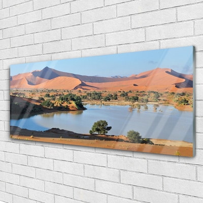 Glasbild aus Plexiglas® Bucht Wüste Landschaft