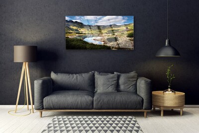 Glasbild aus Plexiglas® Gebirge See Landschaft