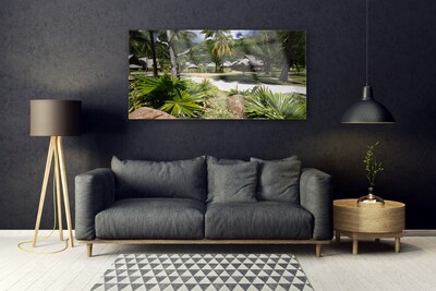 Glasbild aus Plexiglas® Blätter Palmen Natur