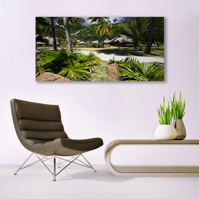 Glasbild aus Plexiglas® Blätter Palmen Natur