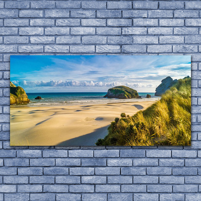 Glasbild aus Plexiglas® Strand Felsen Landschaft