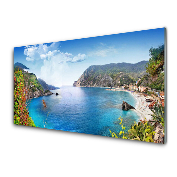 Glasbild aus Plexiglas® Bucht Landschaft