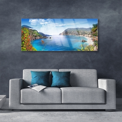 Glasbild aus Plexiglas® Bucht Landschaft