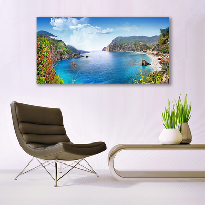 Glasbild aus Plexiglas® Bucht Landschaft