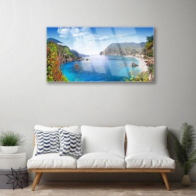 Glasbild aus Plexiglas® Bucht Landschaft