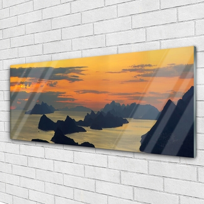 Glasbild aus Plexiglas® Meer Felsen Landschaft