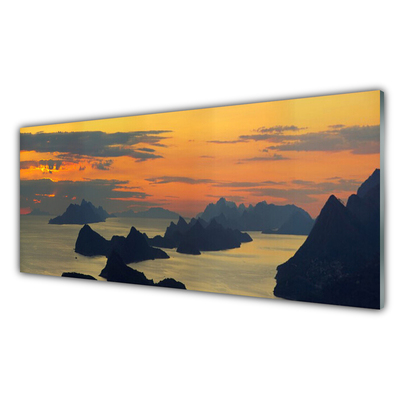 Glasbild aus Plexiglas® Meer Felsen Landschaft