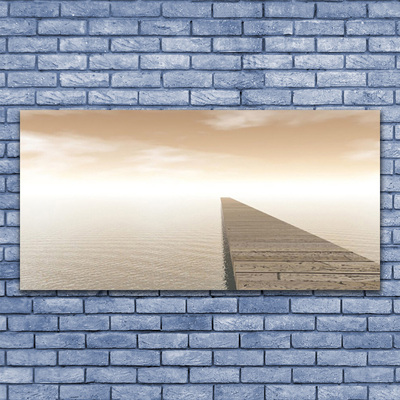 Glasbild aus Plexiglas® Meer Brücker Architektur