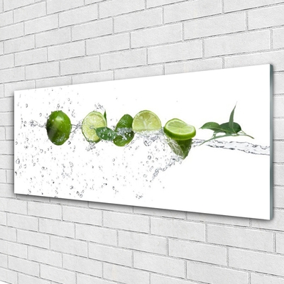 Glasbild aus Plexiglas® Limetten Wasser Küche