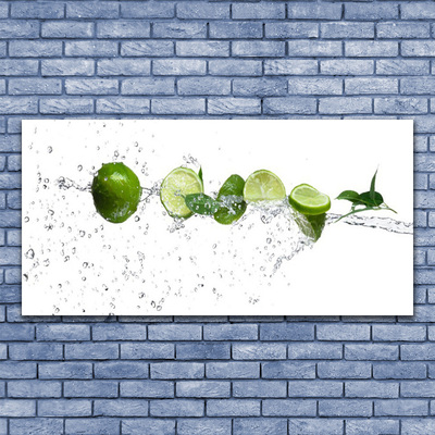 Tulup Wandbilder Glasbild Dekobild 100x50 Apfel Wasser Küche 